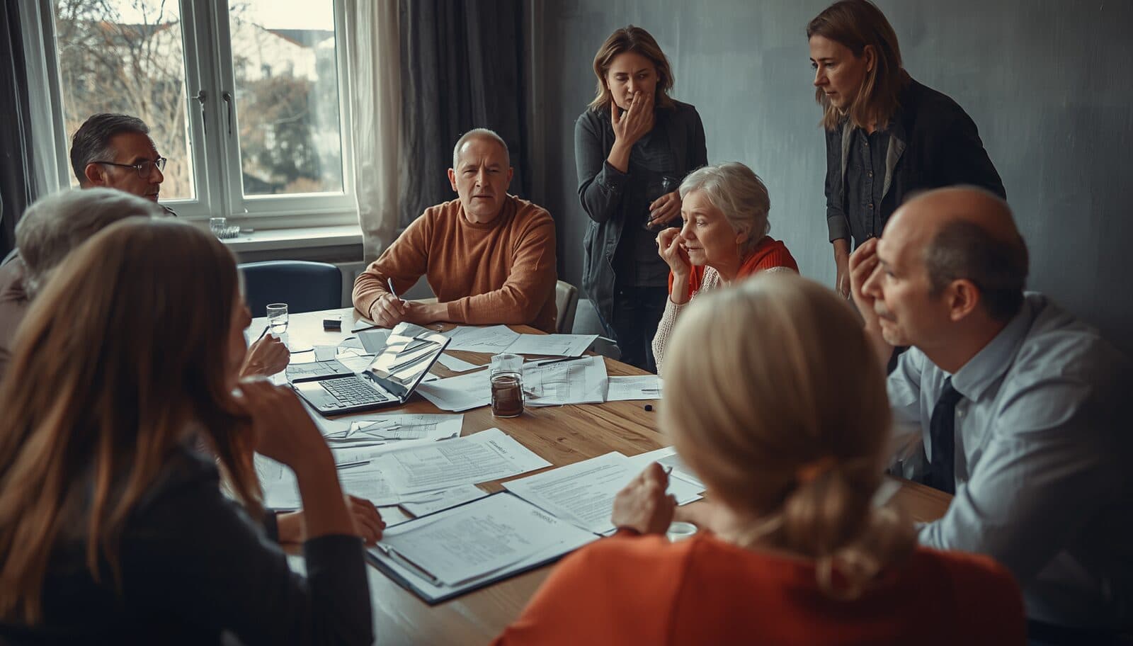 Familie im Gespräch über den Nachlass
