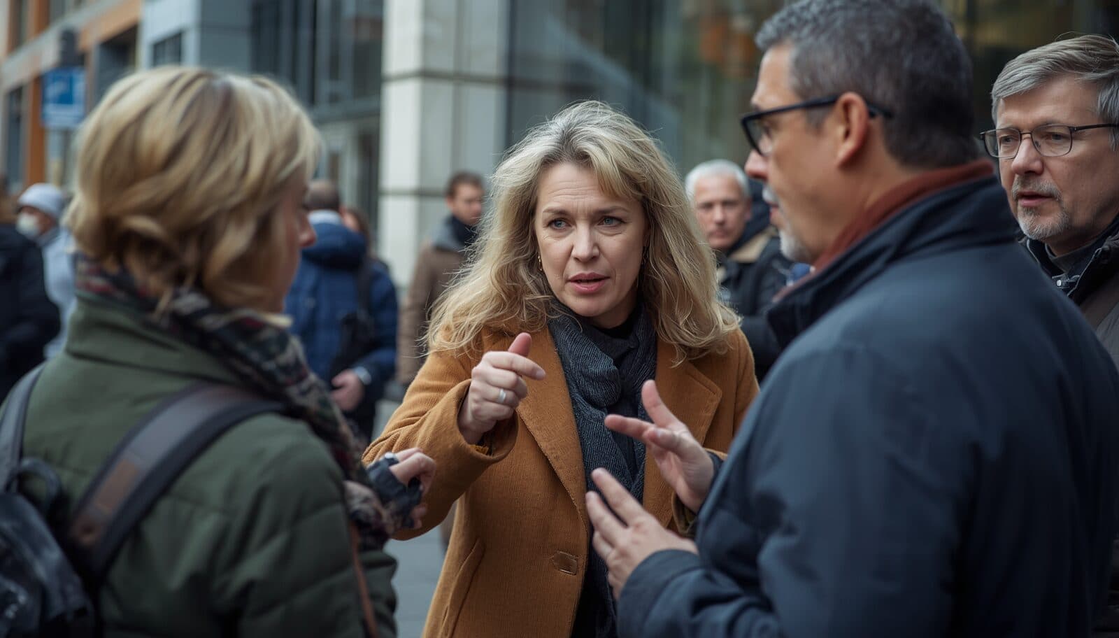 Hitzige Diskussion zwischen mehreren Beteiligten
