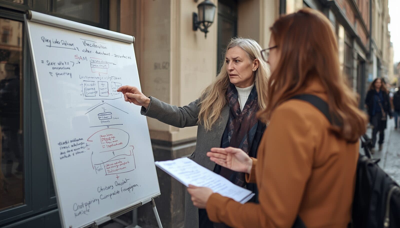 Mediatorin erklärt den strukturierten Mediationsprozess